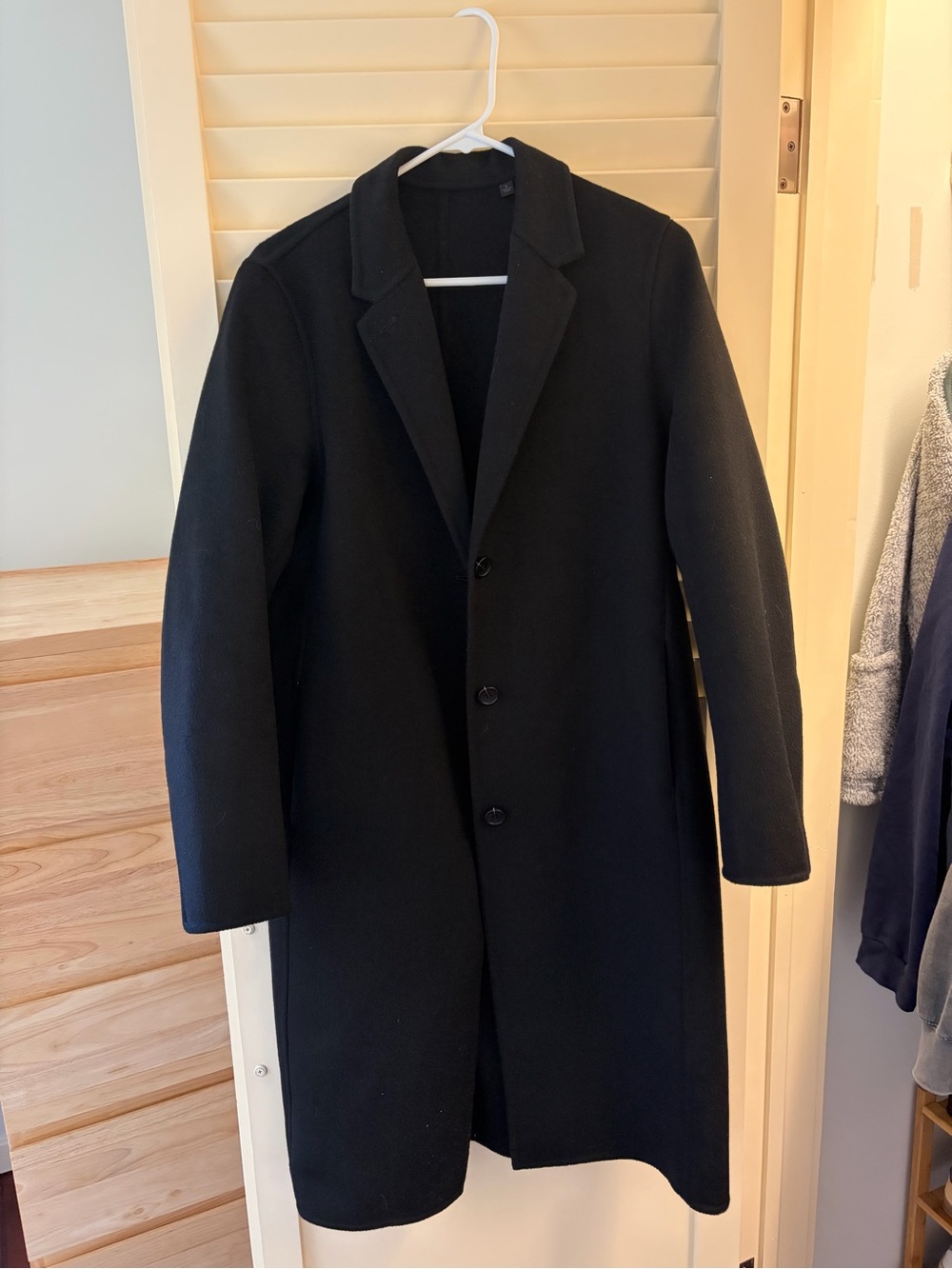 Women’s Black Wool-Blend Coat